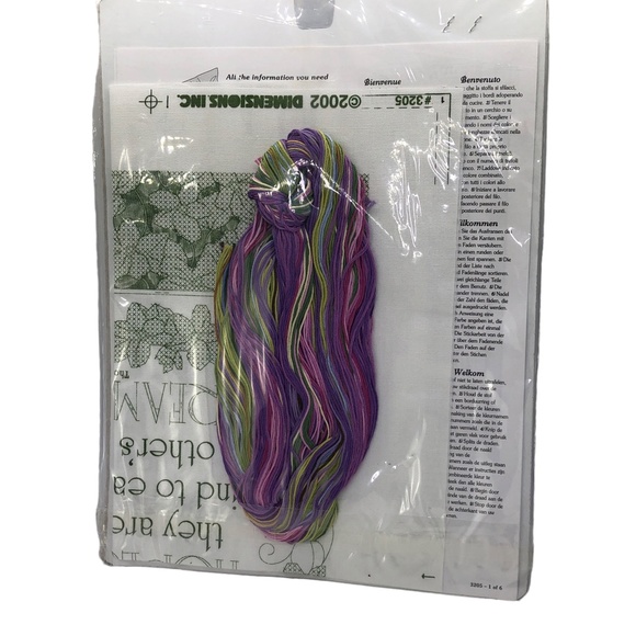 Vtg 2002 DIMENSIONS 8” x 16” Stamped Cross Stitch #3205 FRIENDS, HOPES, DREAMS - Picture 6 of 10